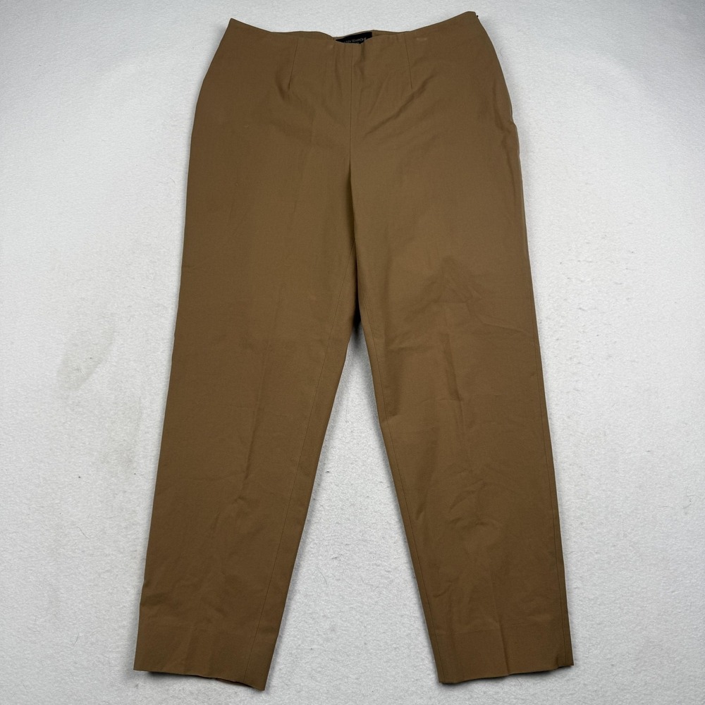 Piazza Sempione Pants Womens 46 Brown Audrey Slim Ankle Stretch Made Italy